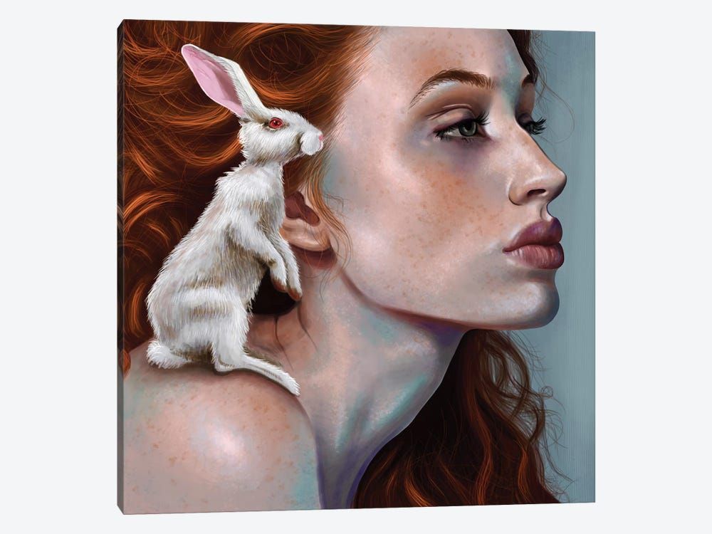 Rabbit Girl Canvas Poster 8″x12″ 12×18″ 18″x26″ 24″x36″ 30″x45″