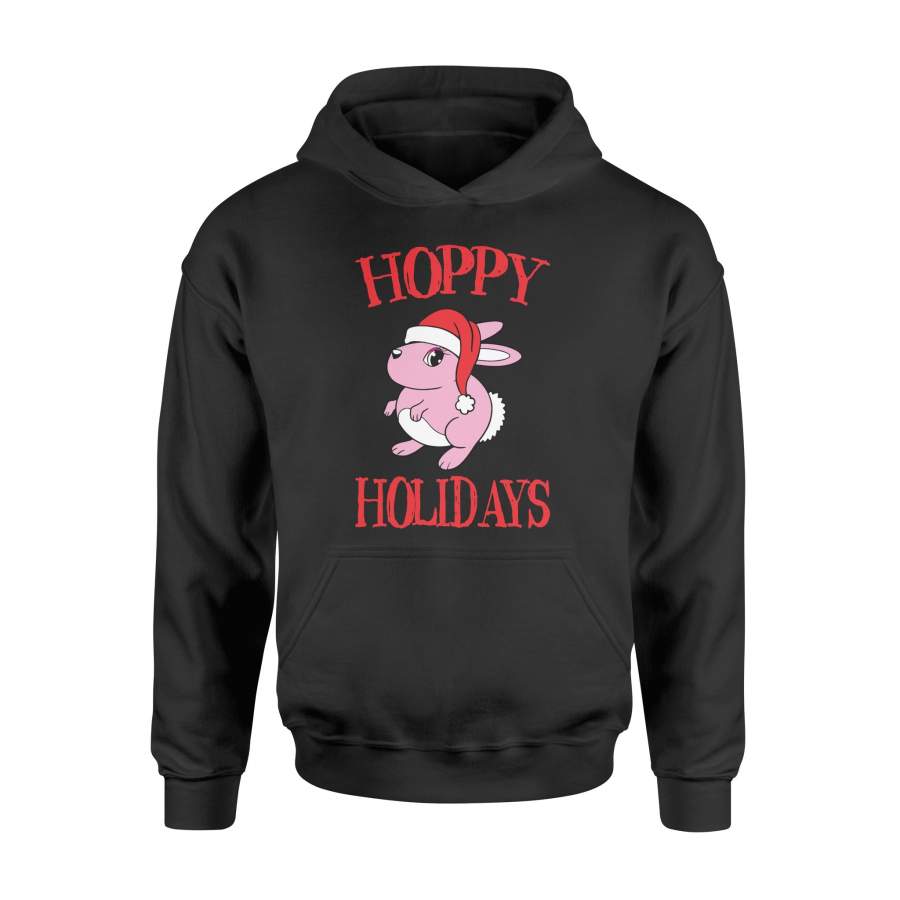 Christmas  – Hoppy Holidays Bunny Rabbit  Hoodie