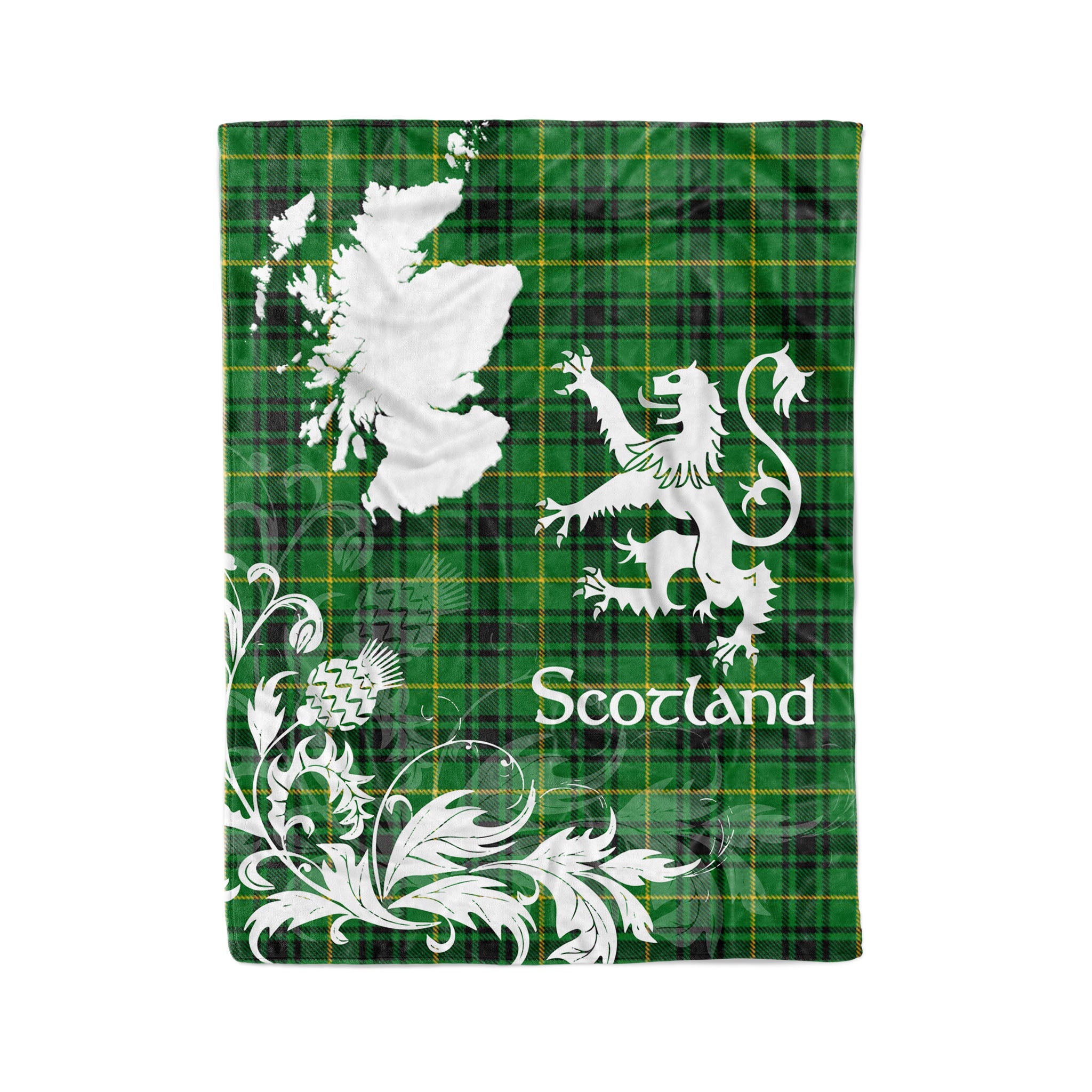 Tartan Plaid Fleece Blanket Tartan Blanket Thistle And Lion Scottish Clan Arthur Plaid Blanket