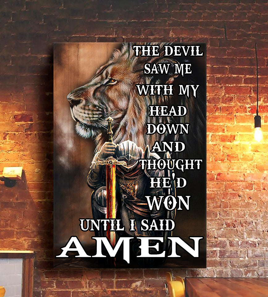 Amen Poster 3D Painting Art Home Decoration Godfather Jesus Gift Idea 16 24 36 Inch