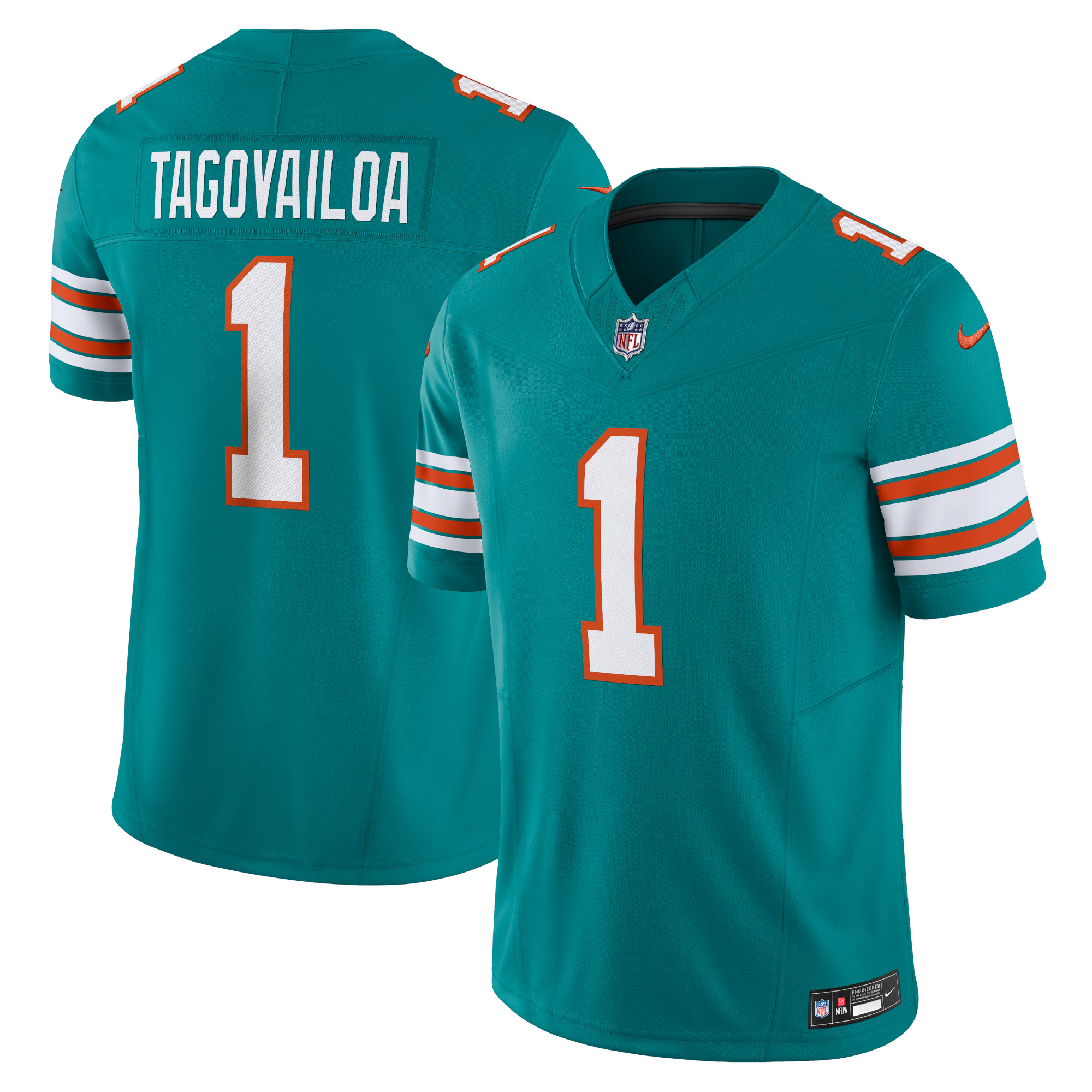 Tua Tagovailoa Miami Dolphins Vapor F.U.S.E. Limited Jersey – Aqua 2