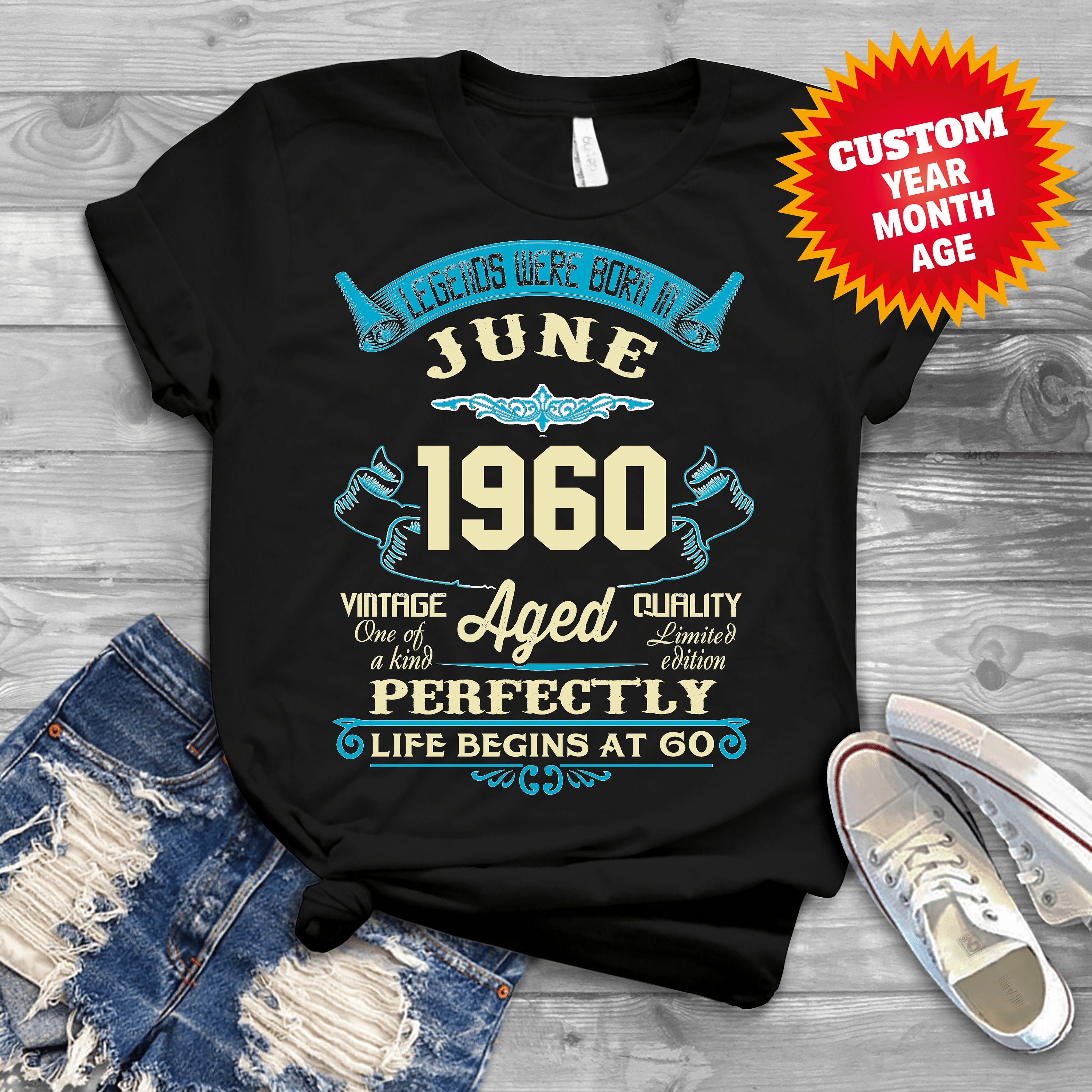 Aged Perfectly Shirts Women, Men Birthday T Shirts, Summer Tops, Beach T Shirts