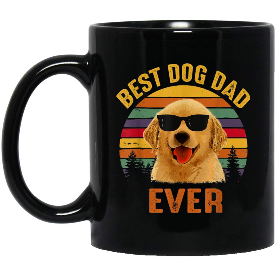 Vintage Best Golden Retriever Dog Dad Ever Mug