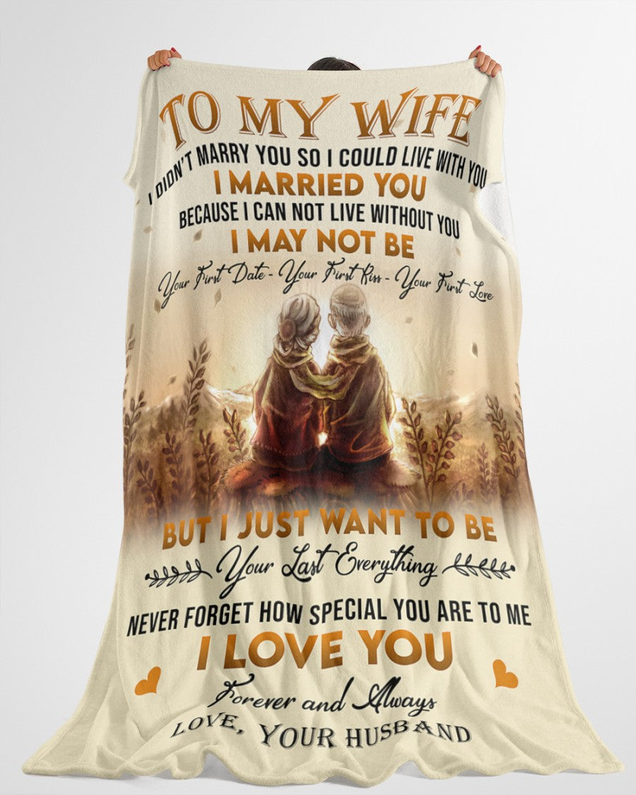 Personalized To My Wife Blanket From Husband Romantic Couple Never Forget How Special Custom 8190