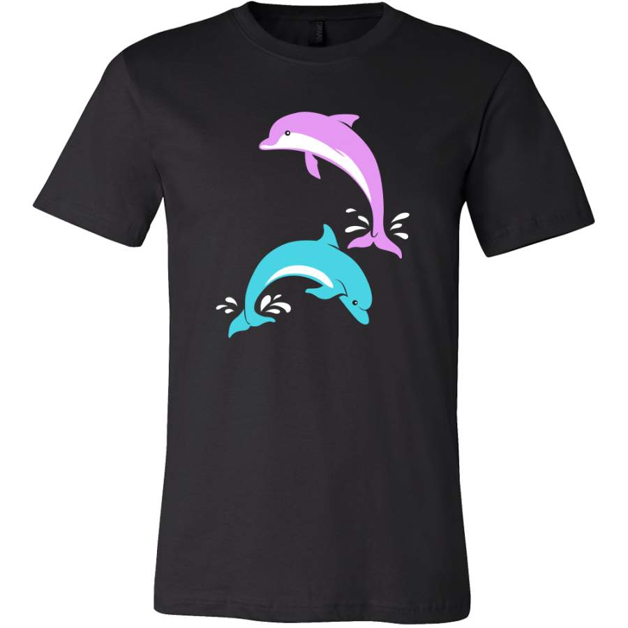 Dolphin Couple Cute Fish Fisherman Buddy Tee Shirt