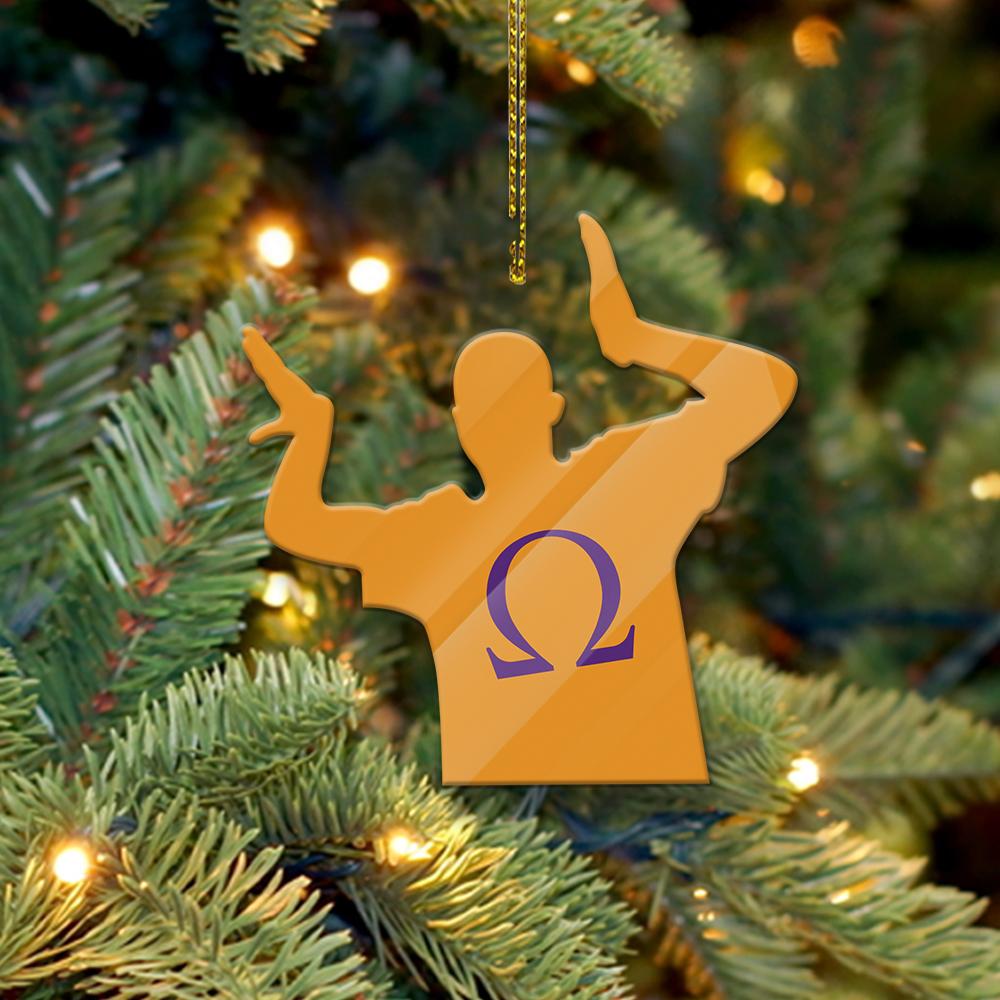 Wonderprint Ornament – Men Ques Omega Psi Phi Shape Acrylic Ornament Lt10