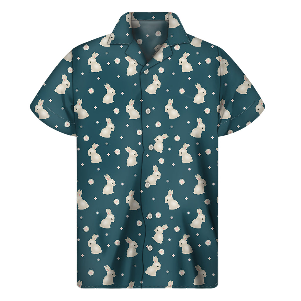 Baby Rabbit Pattern Print Men’S Short Sleeve Shirt