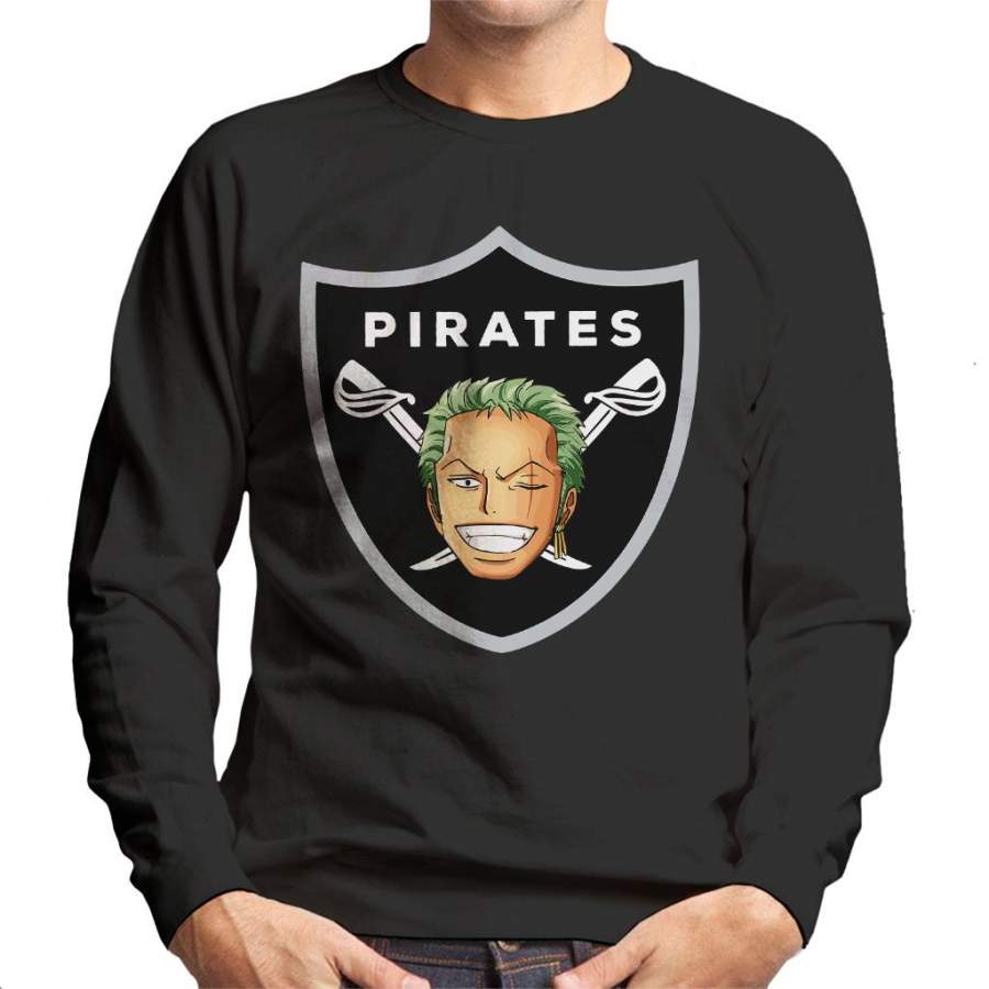Roronoa Zoro Pirates Raiders Logo One Piece Men’s Sweatshirt
