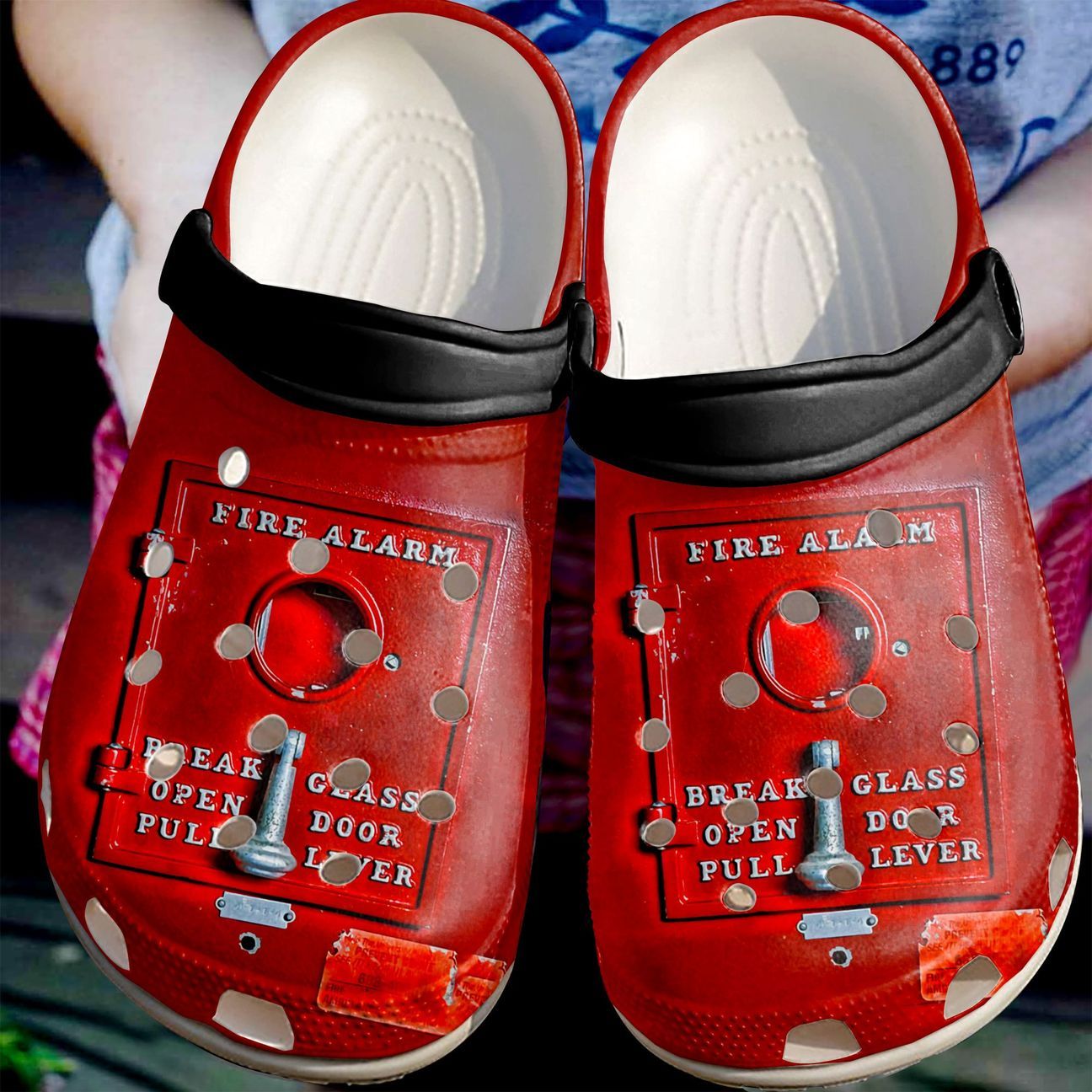 Firefighter Personalized Clog, Custom Name, Text, Color, Number Fashion Style For Women, Men, Kid, Print 3D Fire Alarm