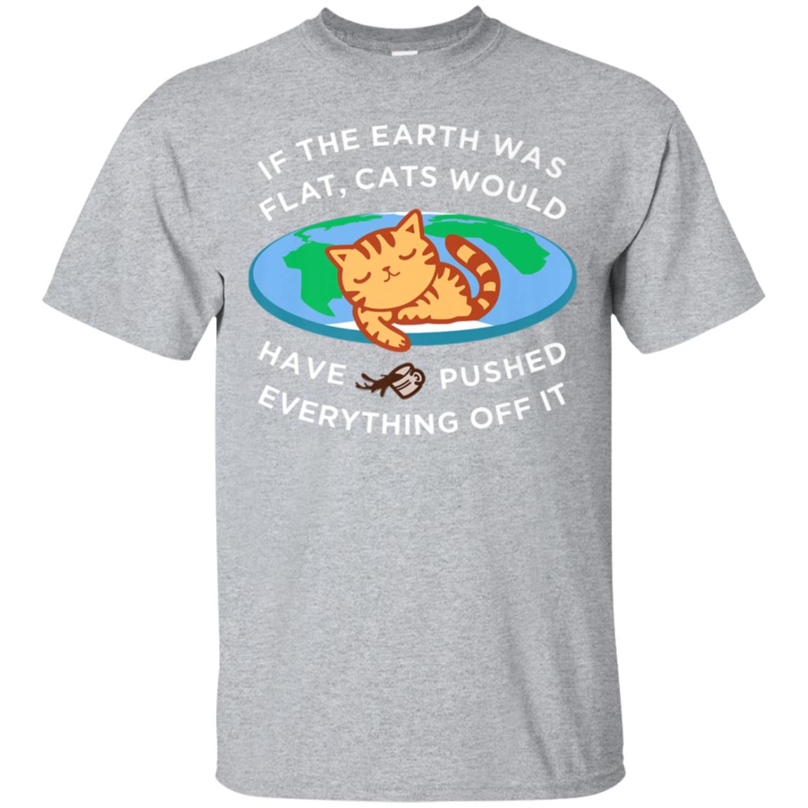 Cat Flat Earth T-Shirt, Funny Kitten Flat Earth Theory Tee