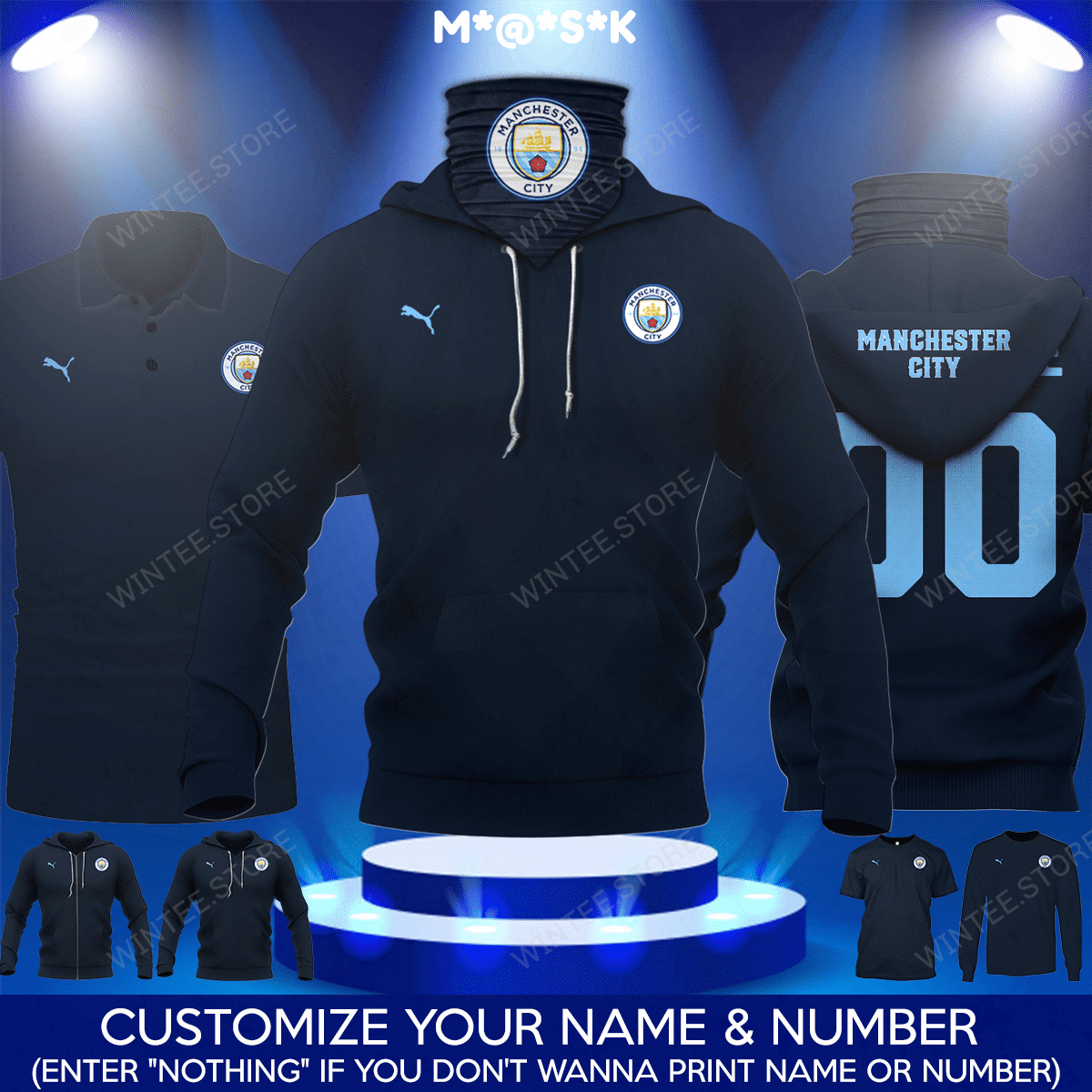 02ManCity002 – CUSTOMIZE YOUR NAME & NUMBER – HOT SALE 3D PRINTED