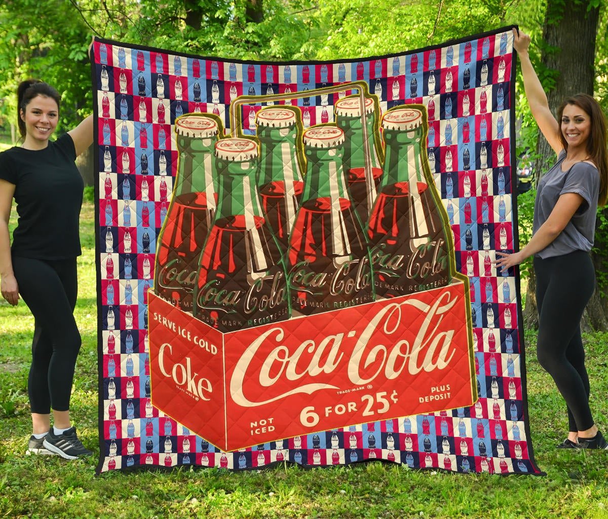 Coke Cola Retro Aesthetic Patterns Premium Quilt Blanket