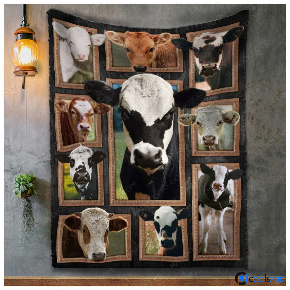 Fleece Blanket Best Gift For Farmers Cute Cows Sherpa Blanket 60 X 80, Cow Blanket, Gift For Cow Lover