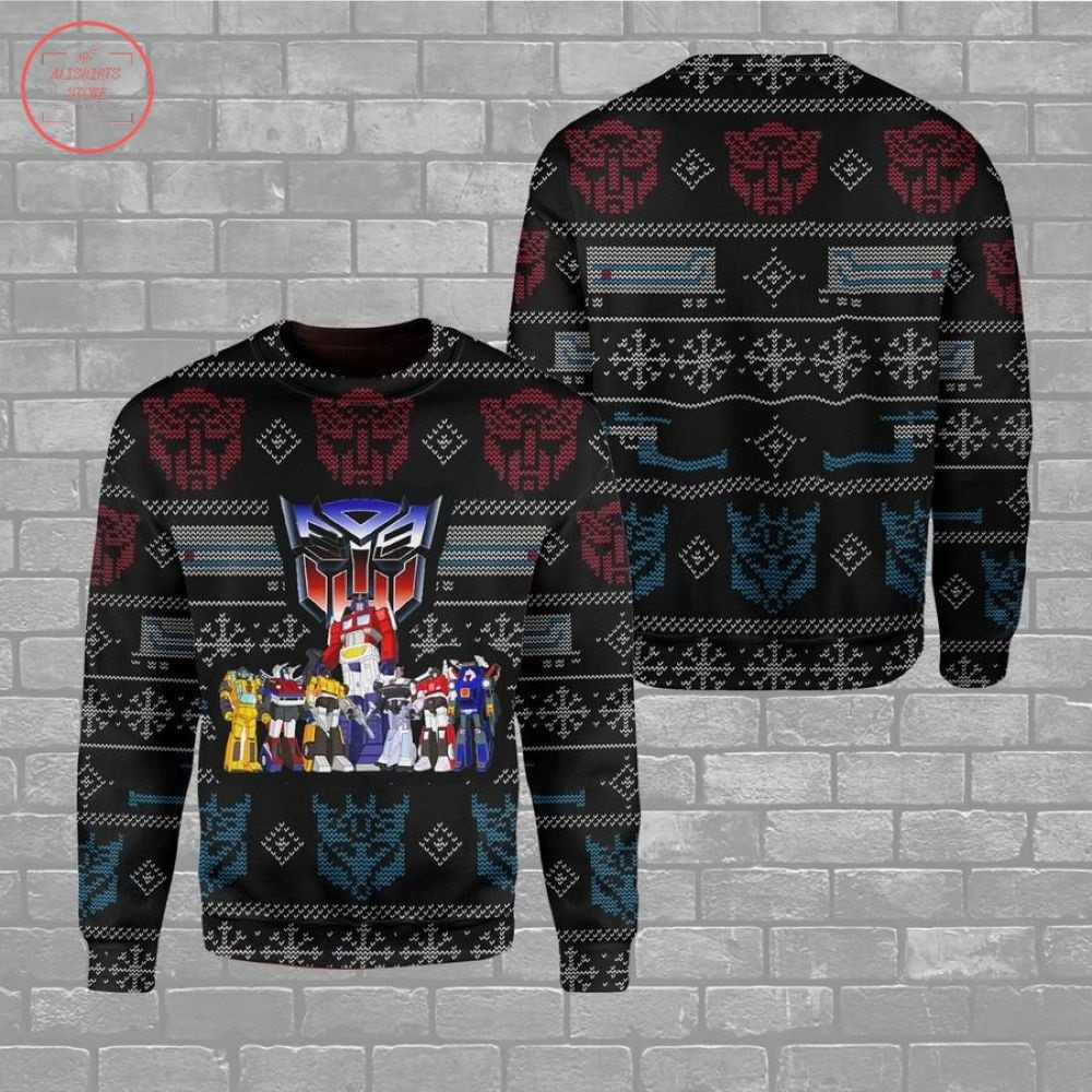 Transformers Robot Movies Ugly Christmas Sweater T-Shirt