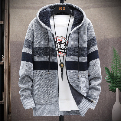 2022 winter Men’s high quality Knitted thicken Mens Coats Hood Male Sweater Casual Keep warm Male Cardigan Sweaters Men MY039 alx