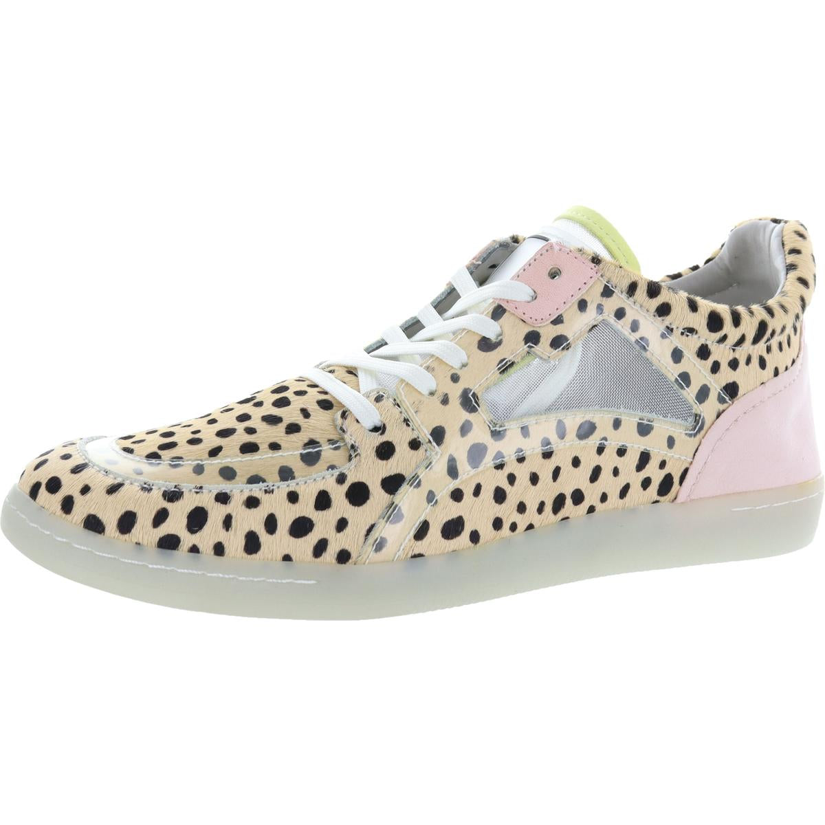 Nea Womens Leopard Calf Hair Fashion Athletic Shoes