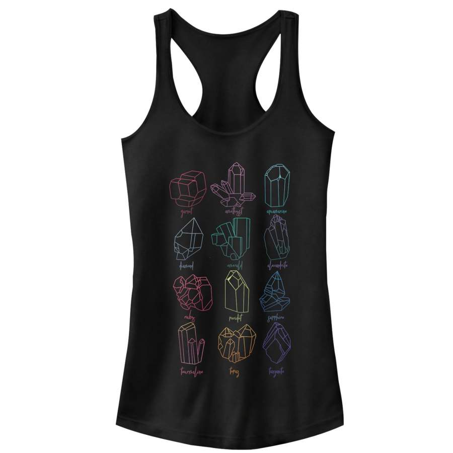 CHIN UP Junior’s Birthstone List  Racerback Tank