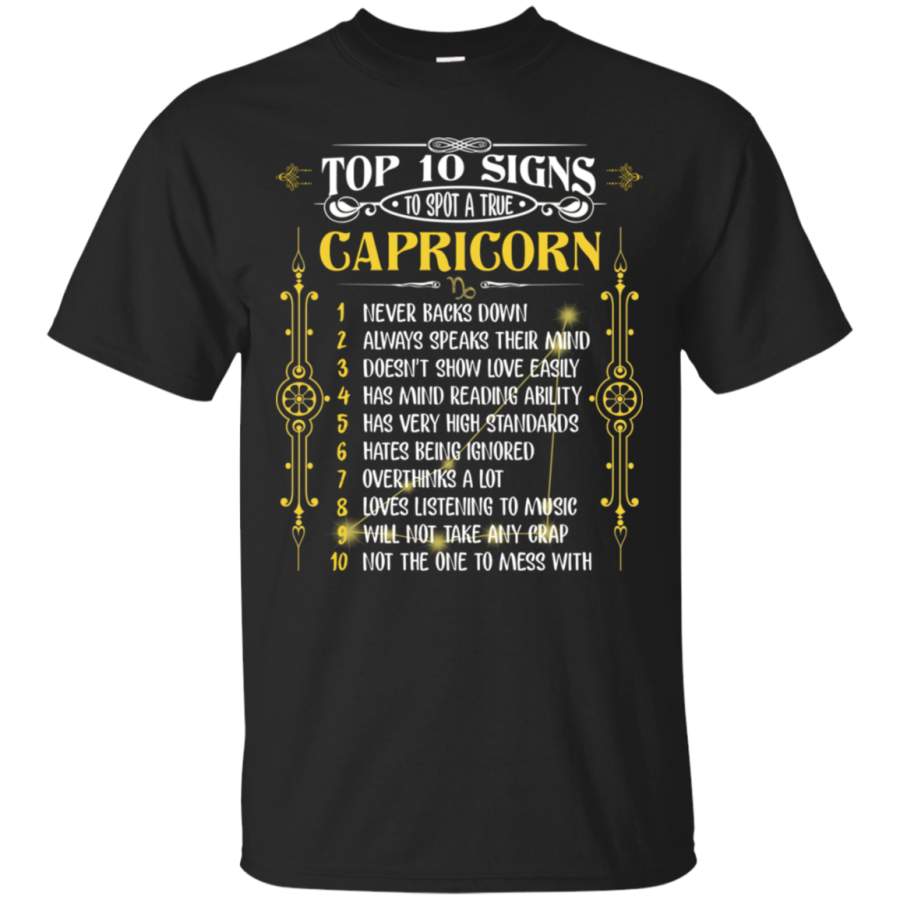 AGR Capricorn Top 10 Signs To Spot A True T-Shirt