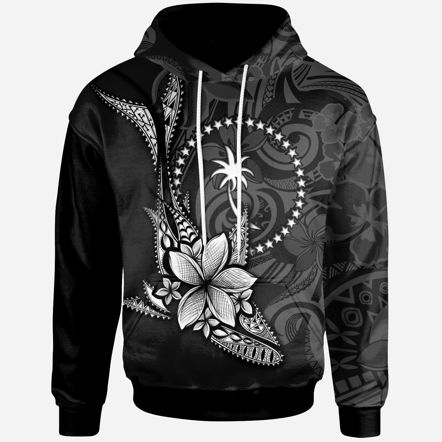 Chuuk State Hoodie – Fish With Plumeria Flowers Style – BN01