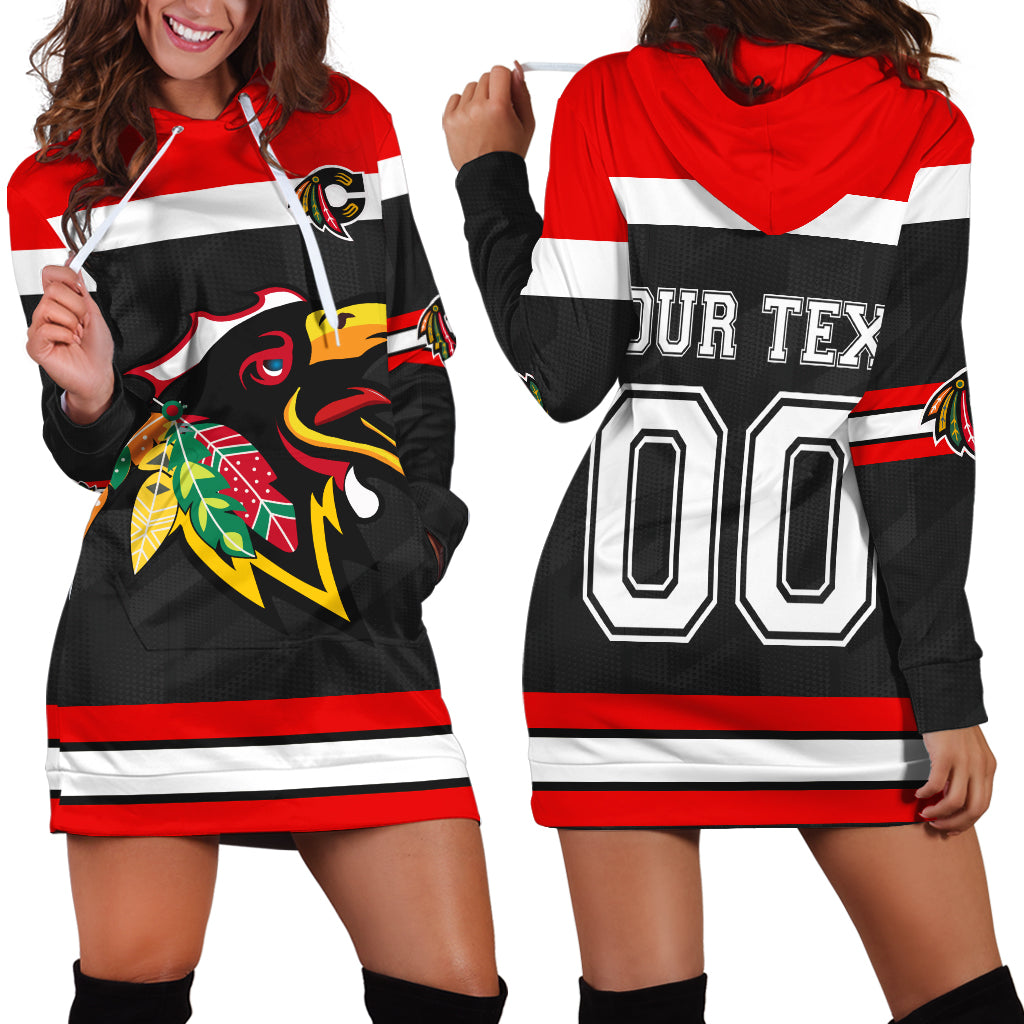 Chicago Blackhawks Hockey Women’S Hoodie Dress A21