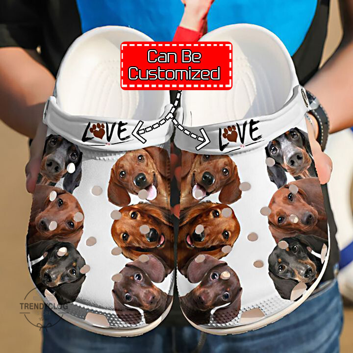 Dog Personalized Dachshund Doxies Love Clog Shoes