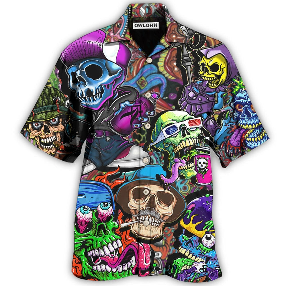 Skull Colorful Mix Hawaii Shirt Ha86888