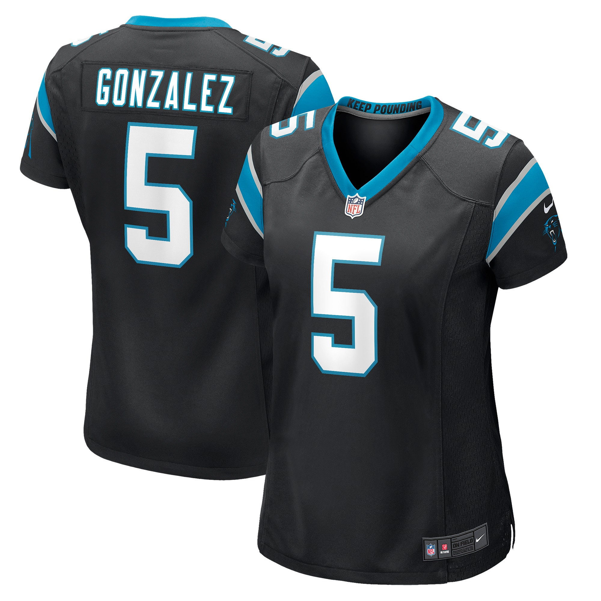 Zane Gonzalez Carolina Panthers Womens Game Jersey – Black NFL