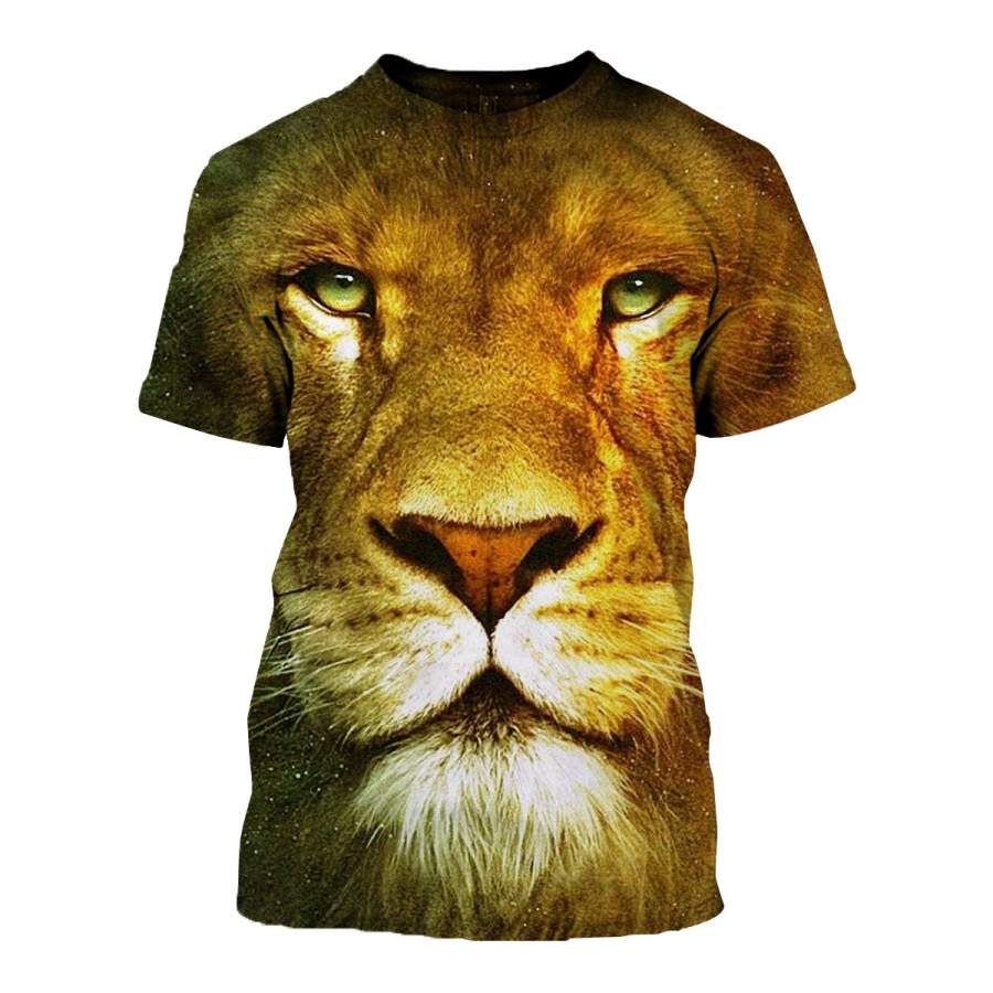 3D All Over Printed Lion T Shirt Hoodie 12143