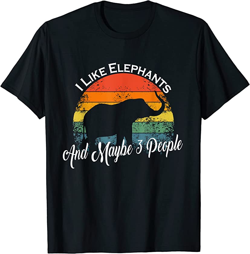 Funny Elephant Design Men Women Girls Boys Elephant T-Shirt