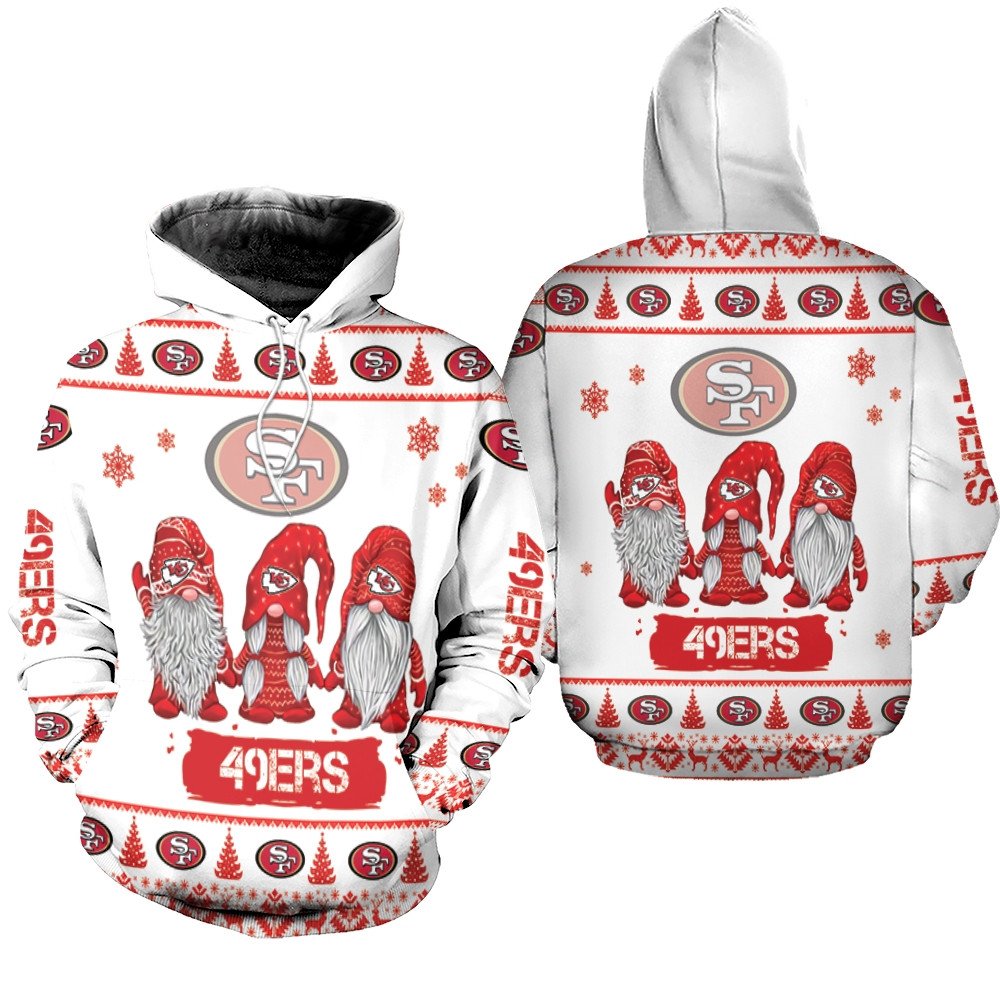 Christmas Gnomes San Francisco 49ers Ugly Sweatshirt Christmas 3D Hoodie