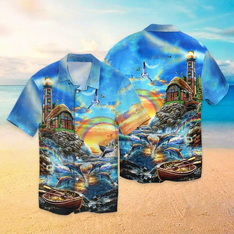 Dolphin For Men And Women Graphic Print Short Sleeve Hawaii Casual Shirt Ha3622