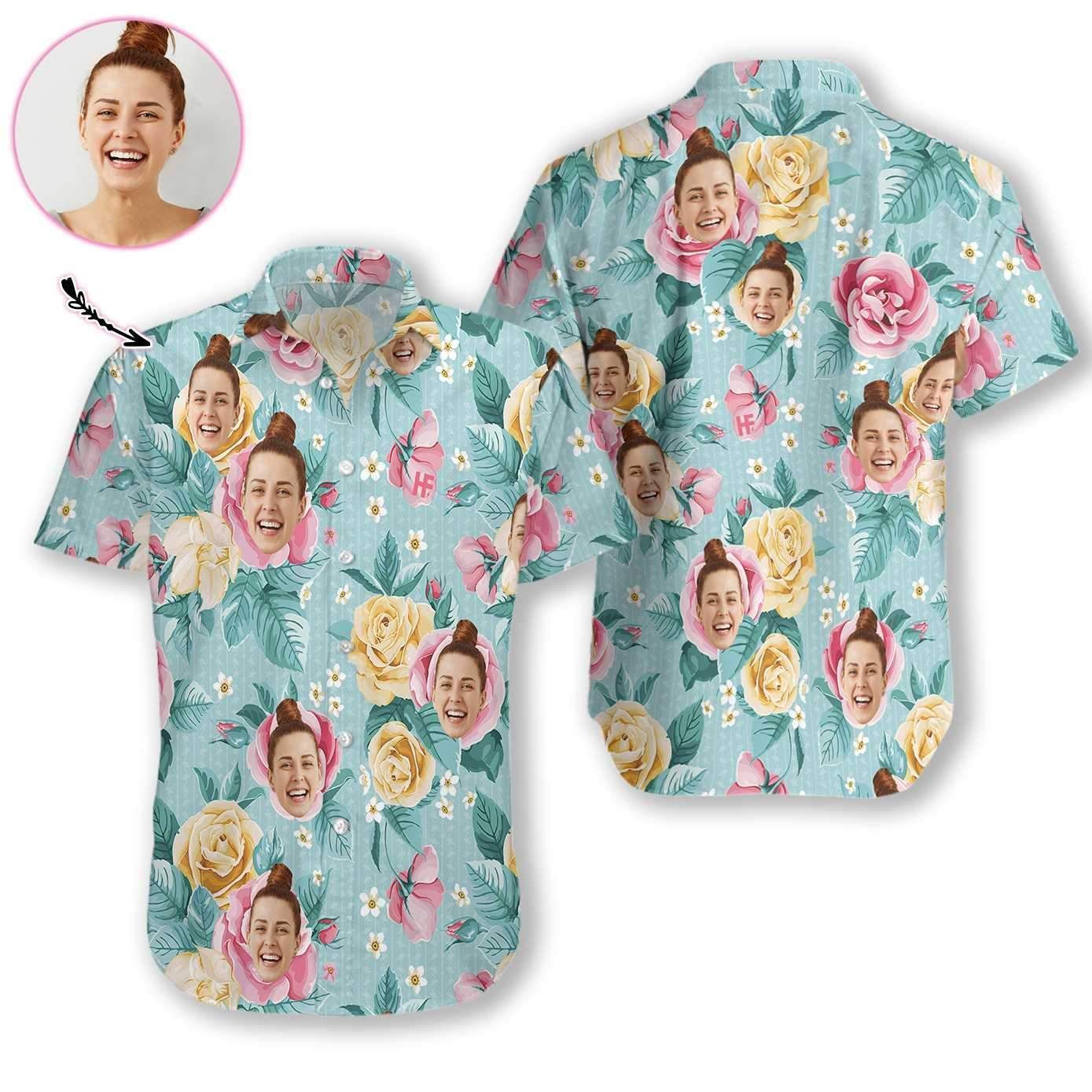 Get Now Personalized Funny Custom Face Hawaii Aloha Shirts Ha102362