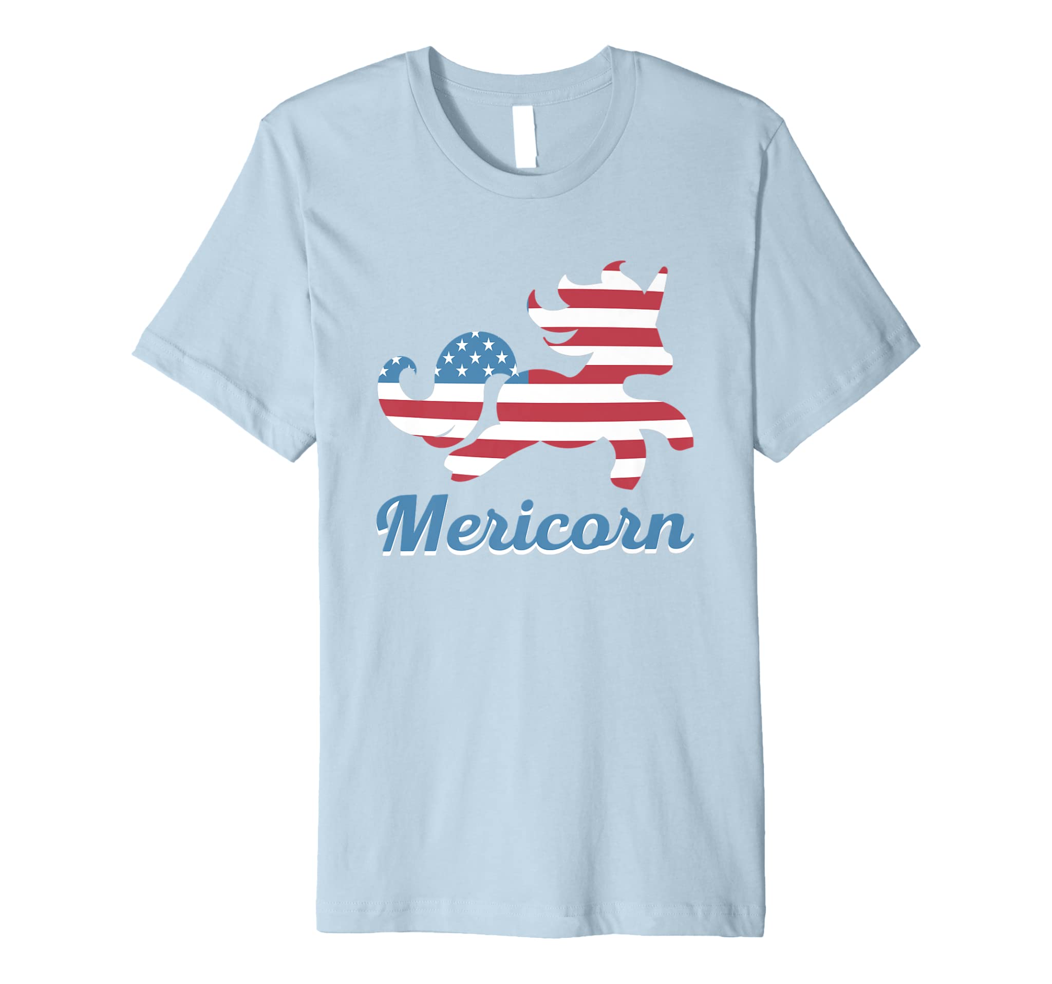 Mericorn Patriotic Unicorn 4th of July Independence Day Premium T-Shirt