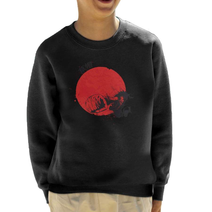 Red Sun Monkey D Luffy One Piece Kid’s Sweatshirt