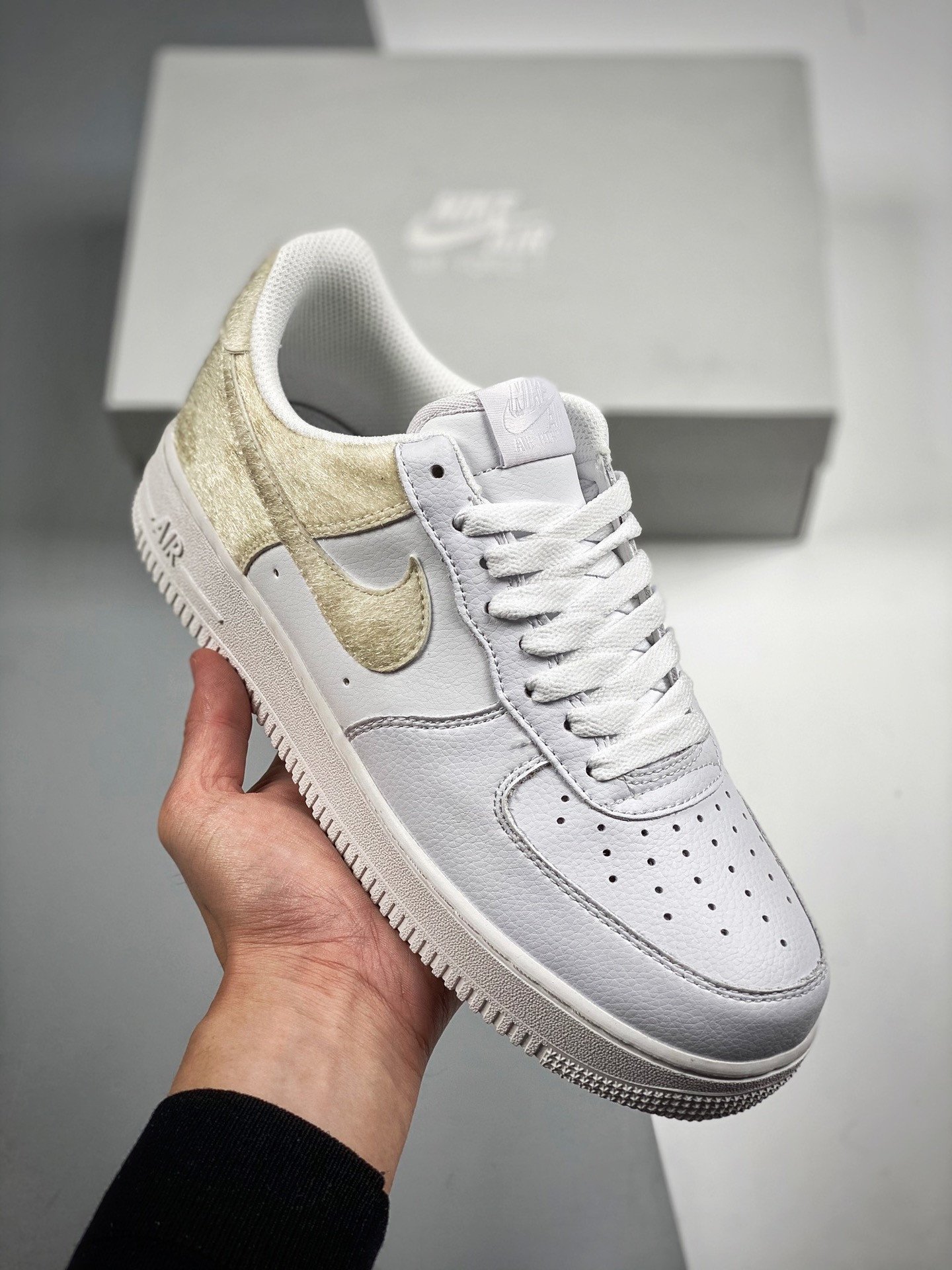 Nike Air Force 1 Low Pony Hair Photon DustWhite 5340399