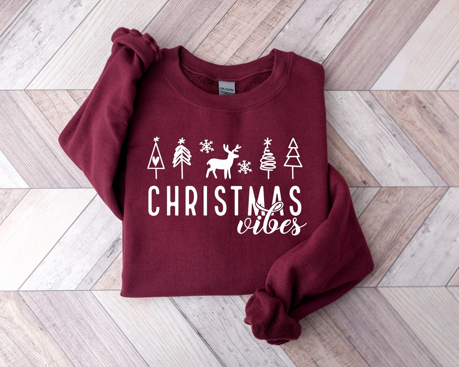 Christmas Vibes Sweatshirt 2D Crewneck Sweatshirt