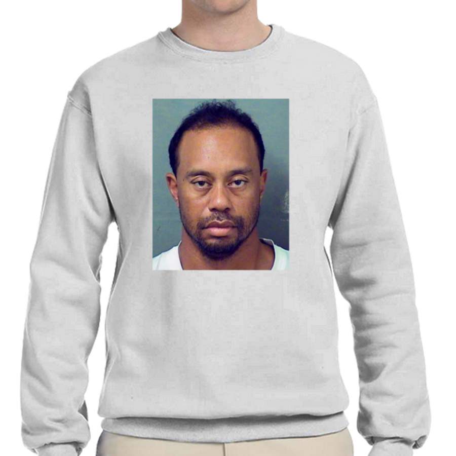 Tiger Woods Mugshot T-shirt Crew Neck Sweatshirts