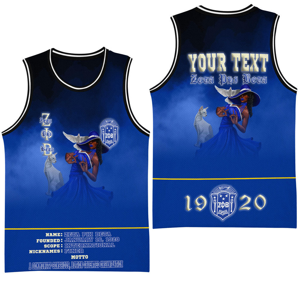 Africazone Clothing – Zeta Phi Beta Motto Basketball Jersey A35