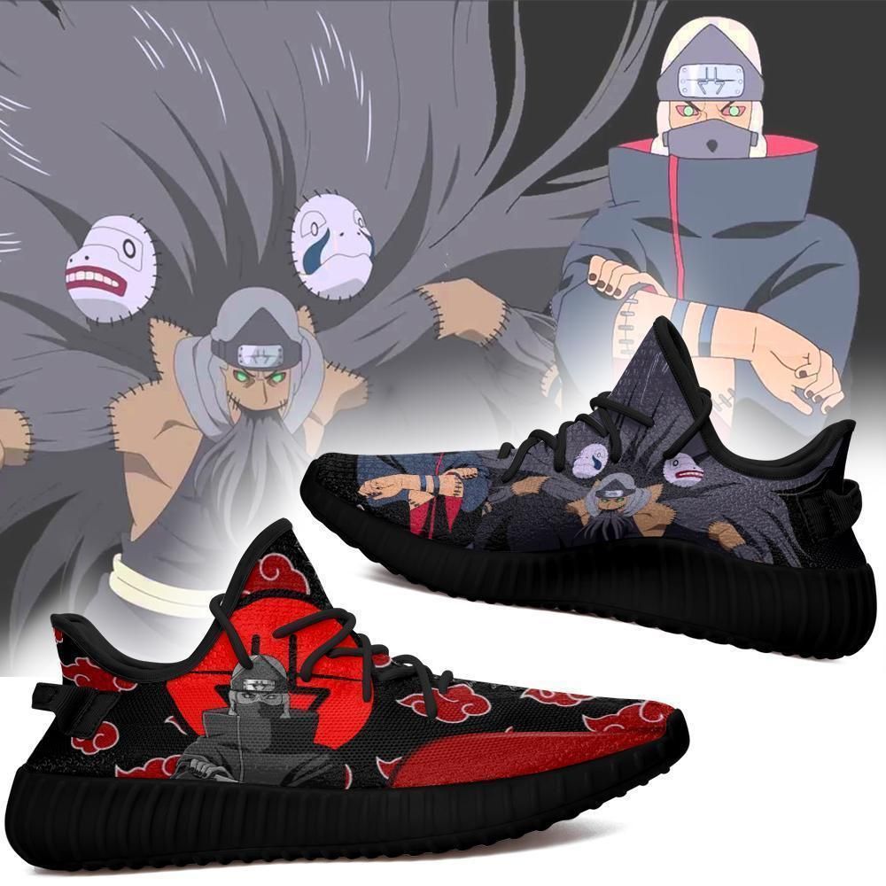 Akatsuki Kazuku Yeezy Shoes Naruto Anime Sneakers Shoes Yeezy Sneakers