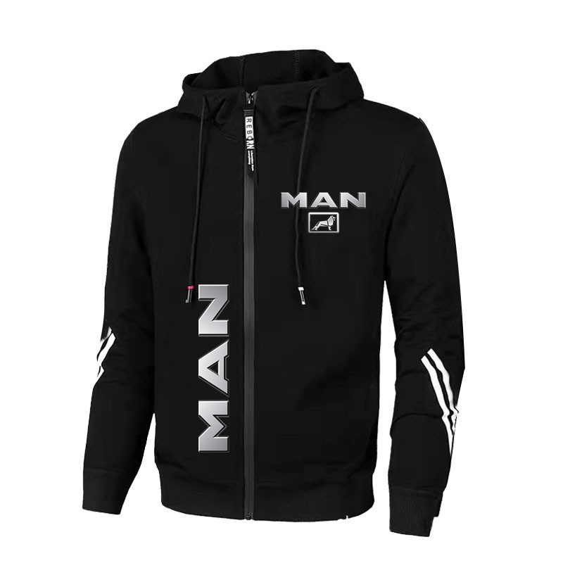 2022 Brand Autumn Winter Hoodie Men’s Truck MAN Car Brand Logo Print Men’s Zip Coat Men’s Hoodie and Sweatshirt Casual Jacket alx