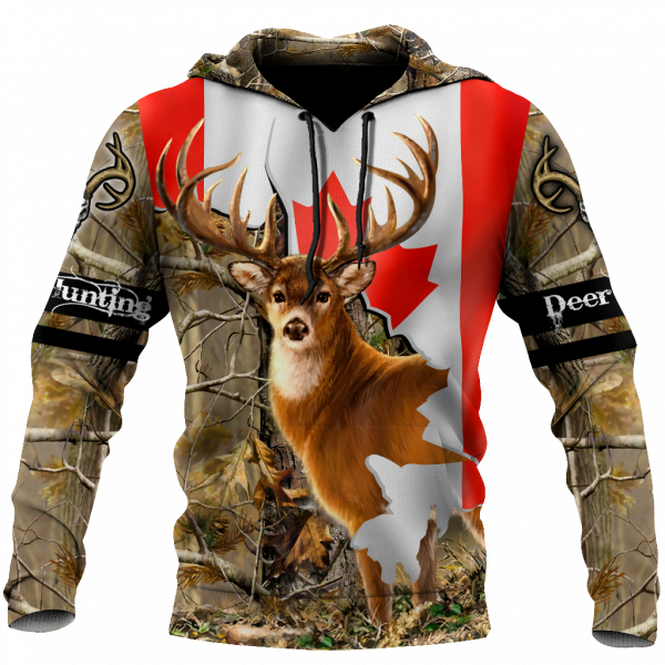 Deer Hunting Canada 3D All Over Printed Shirts For Men Lam