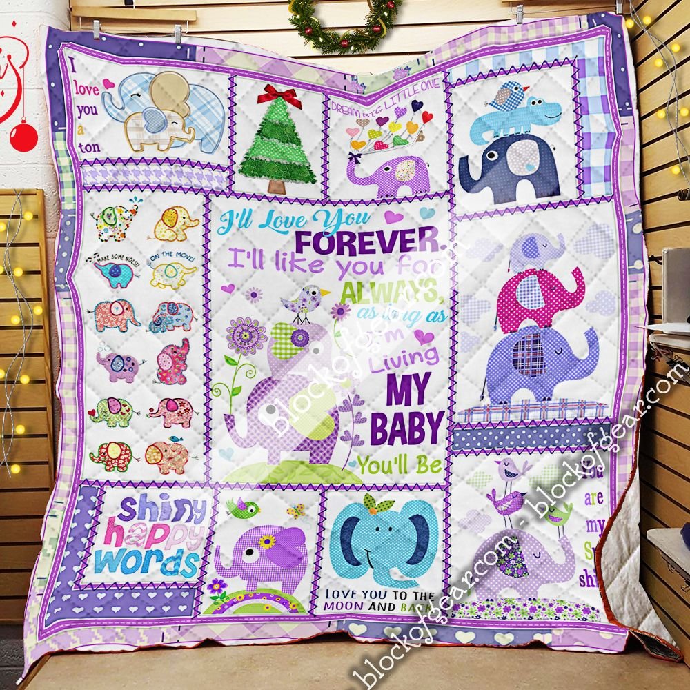 Baby Elephant, Love You Forever Quilt