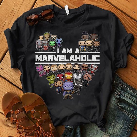 Avengers Endgame I am a Marvelaholic Marvel Aholic T-shirt