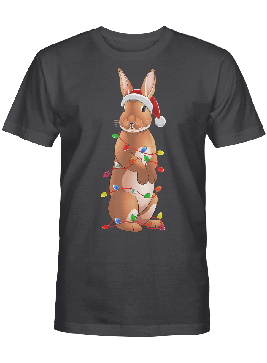 AmazeStyleZ Santa’s Reindeer, Ugly Christmas Sweater, Christmas Gift Ideas, Bunny Rabbit Christmas Tree T Shirt Hat Ornament Decor Gift T-Shirt