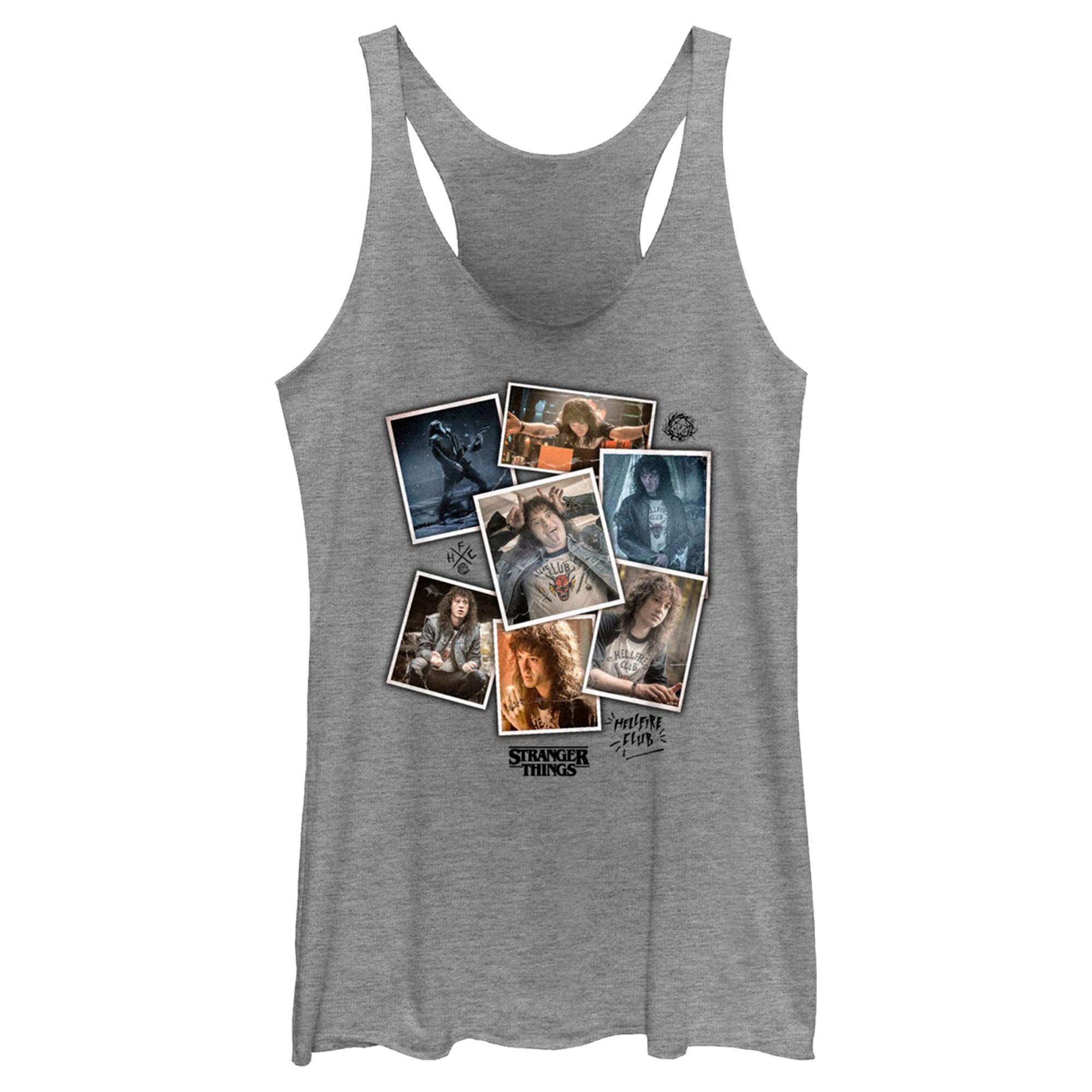 Women’S Stranger Things Eddie Munson Photo Dump Racerback Tank Top