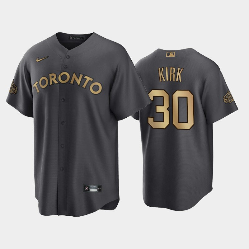 Toronto Blue Jays Alejandro Kirk 30 2022-23 All-Star Game AL Charcoal Jersey