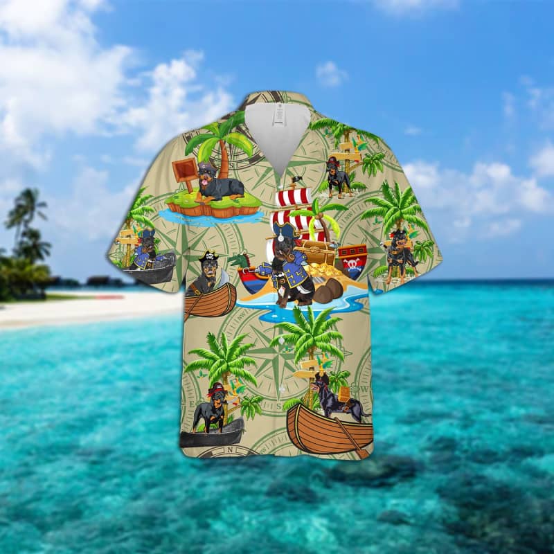 Rottweiler Dog Pirates Hawaii Shirt Ha26786