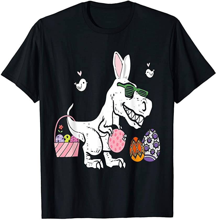 Easter Basket Bunny Dinosaur TEE T Rex chocolate Easter Egg T-Shirt