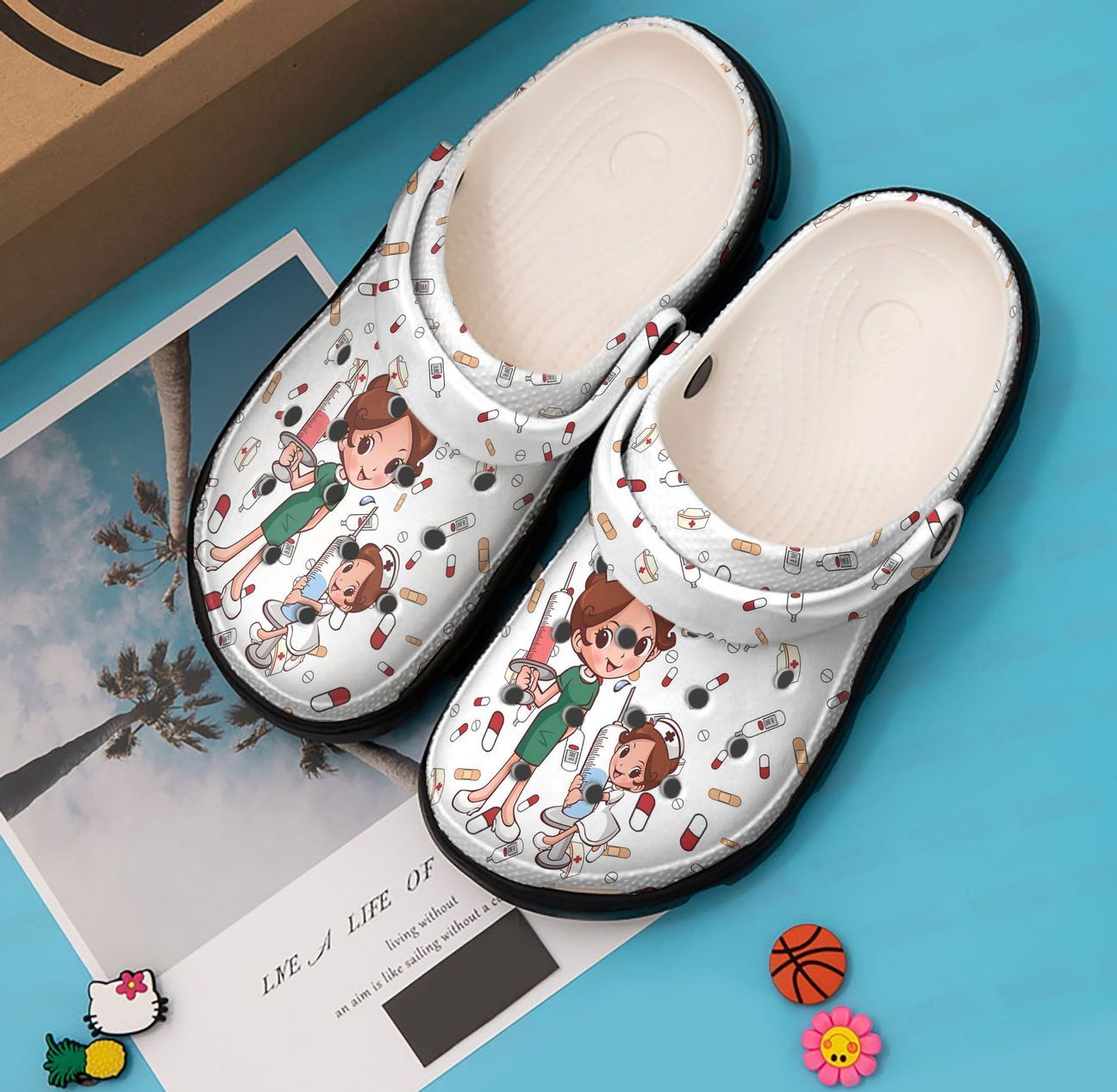 Nurse Personalized Clog, Custom Name, Text, Color, Number Fashion Style For Women, Men, Kid, Print 3D Cute Nurse