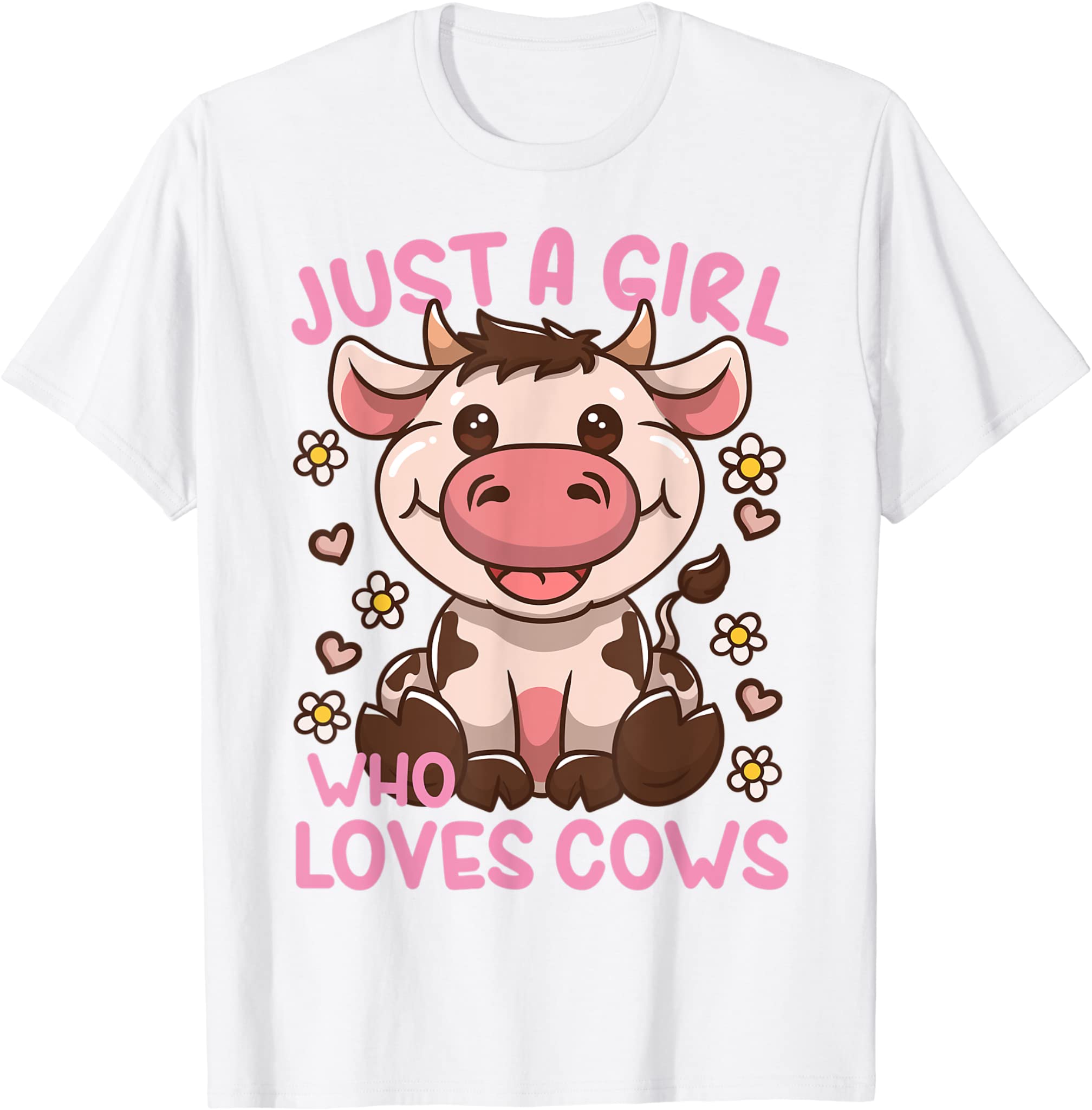 Cow Just a Girl Who Loves Cows Kawaii Gift T-Shirt